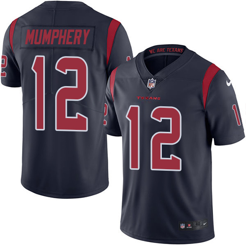 Men's Elite Keith Mumphery Nike Jersey Navy Blue - #12 Rush NFL Houston Texans